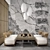 Serenity in Grey: Wabi Sabi Wallpaper 3D model small image 4