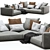 Flexform Grandemare: Sleek and Sophisticated Sofa 3D model small image 1