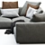 Flexform Grandemare: Sleek and Sophisticated Sofa 3D model small image 3