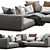 Flexform Grandemare: Sleek and Sophisticated Sofa 3D model small image 5