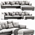 Elegant Flexform Magnum Chaise Lounge 3D model small image 2