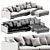 Elegant Flexform Magnum Chaise Lounge 3D model small image 3