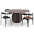  Scandinavian Style Dining Set: Carl Hansen Chairs + Molteni & C Asterias Table 3D model small image 1