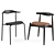  Scandinavian Style Dining Set: Carl Hansen Chairs + Molteni & C Asterias Table 3D model small image 2