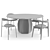  Scandinavian Style Dining Set: Carl Hansen Chairs + Molteni & C Asterias Table 3D model small image 4