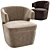 Luxurious Lana Club Chair: Style & Comfort Combined 3D model small image 1