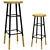 Emery: Stylish and Sturdy Bar Stool 3D model small image 1