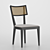 Natural Elegance Woven Cane Chair 3D model small image 2