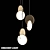 Elegant Eclipsed Pendant Light 3D model small image 1