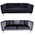 Sleek Velvet Sofa 3D model small image 2