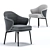 Elegant Angie Dining Chair: Minotti 3D model small image 2