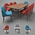 Modern Soft Dining Table HQ 3D model small image 1