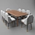 Modern Soft Dining Table HQ 3D model small image 2