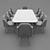 Modern Soft Dining Table HQ 3D model small image 4