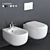 Flaminia Bonola Wall-Hung WC: Sleek Jasper Morrison Design 3D model small image 1