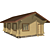 Rustic Charm: Volnov Log House 220mm, 48m2 3D model small image 1