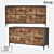 LoftDesigne 7008: Stylish Wood and Metal Chest of Drawers 3D model small image 1