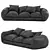 Modern Grey Fabric Sofa 3D model small image 1