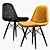 Sophisticated Leather Lucia Side Chair - Industry West 3D model small image 1