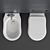 Efi Wall-Hung WC & Bidet Set 3D model small image 4