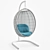 Gusto Rattan Hanging Chair - Stylish Outdoor Seating 3D model small image 1