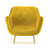 Vibrant Yellow-Red Arm Chair 3D model small image 3