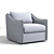 Elegant Bernhardt Joli Swivel Chair 3D model small image 3