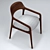 Wooden Fabric Chair 3D model small image 3