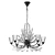 Modern Floral Crystal Chandelier 3D model small image 1