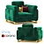 Modern Ryan Armchair - 2015 Edition 3D model small image 1