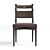 Modern Graphite Leather Dining Chair 3D model small image 2