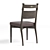 Modern Graphite Leather Dining Chair 3D model small image 4