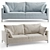 Elegant Novamobili Reef Sofa: Perfect for Two 3D model small image 1