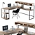 Modern Loft Office Desk 3D model small image 2