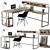 Modern Loft Office Desk 3D model small image 3