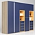 Spacious 2.5m Wardrobe 3D model small image 9