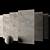 Elegant Ottomano Sand Marble Set 3D model small image 2