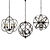 Elegant Triple Chandelier Orb 3D model small image 8