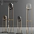 Gold Leaf Inspired Floor Lamp Set 3D model small image 1