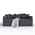 Contemporary Marseille 3-Seater Sofa 3D model small image 3