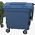 Versatile 4-Wheel Garbage Container 3D model small image 2