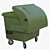 Versatile 4-Wheel Garbage Container 3D model small image 4