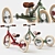 Vintage Blue Trybike: 2-in-1 Steel Tricycle & Balance Bike 3D model small image 8