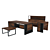 PRETO Executive Table Set 3D model small image 2