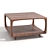 Rustic Artisan Wood Coffee Table 3D model small image 1