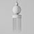 Quri Pendant Light: Elegant and Adjustable 3D model small image 3