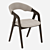 Elegant Ganit Dining Chair: Fabric, Velvmmet, Timber 3D model small image 4