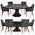 Elegant Modern Dining Table Set 3D model small image 9
