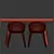 Modern 4union Dining Set 3D model small image 3