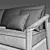 Stylish 90" Malta Teak Sofa 3D model small image 2